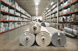 Pamchal carpet rolls prepared for export to Arab countries