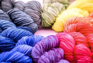 Spiritual prayer carpet with green and blue tones in modern mosque setting