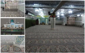 Pamchal team measuring mosque layout for custom prayer carpet design